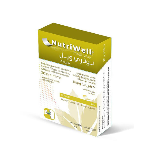 NutriWell®️ Clear Way, innovative ODF , a blend of Ginger, Fennel, Curcumin, and Honey, expectorant and Mucus Dissolver.