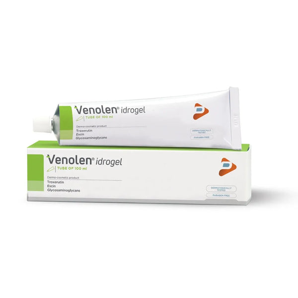 VENOLEN IDROGEL, water based gel combination of Escin, troxerutin to improve vascular elasticity for Treatment of edema, hematoma and varicose veins
