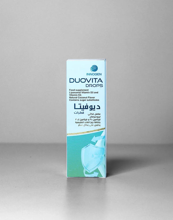 ديوفيتا قطرات، مكمل غذائي للأطفال، فيتامين د٣ + ك٢ الليبوزومي المبتكر، يعزز الامتصاص لصحة العظام والأسنان، ويدعم المناعة.