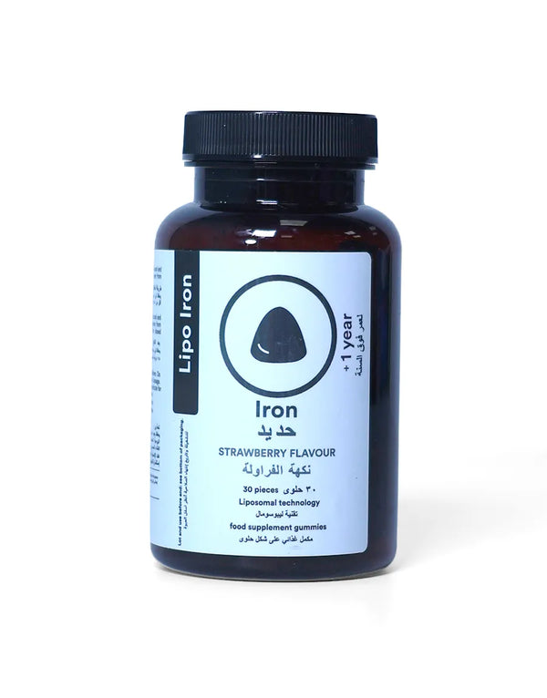 ليبو حديد، ٧ ملغ ، حديد بتقنية الليبوسومال عالي الامتصاص - امتصاص أفضل ولطيف على المعدة بنكهة الفراولة اللذيذة لعلاج الأنيميا.