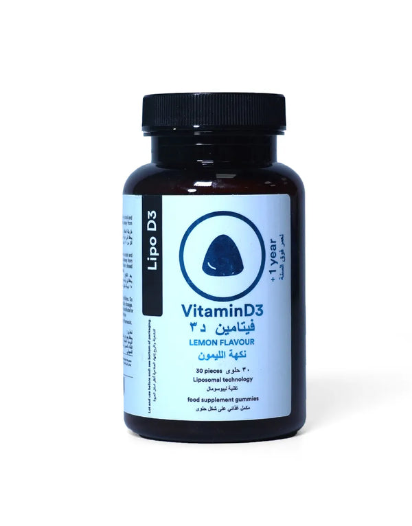 ليبو فيتامين د3 جاميز ، فيتامين بتقنية الليبوسومال ٥٠٠ وحدة دولية لامتصاص أفضل - بنكهة الليمون، يدعم العظام والمناعة.