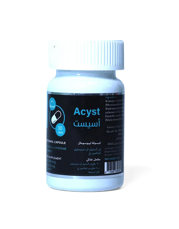 أسيست, اسيتيل سيتايين 300 مجم يقلل اللزوجه ومُذيب للبلغم بتقنية الليبوسومال المتطورة لدعم صحة الجهاز التنفسي، ودعم المناعة مع فيتامين سي