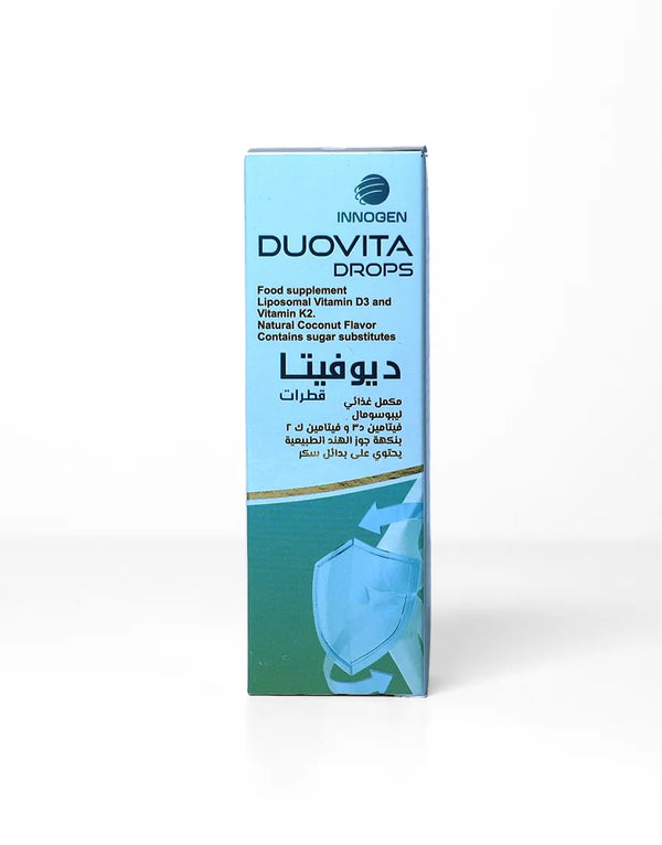 ديوفيتا قطرات، مكمل غذائي للأطفال، فيتامين د٣ + ك٢ بتقنية الليبوسومال المبتكرة، يعزز الامتصاص لصحة العظام والأسنان، ويدعم المناعة.